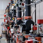 multiple fire sprinkler system types in training room including dry sprinkler system